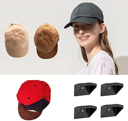 כובע מתלה כובע ארגונית עבור כובעי בייסבול, 30 חבילה דבק כובע ווי קיר, חזק כובע מחזיק עבור קאובוי