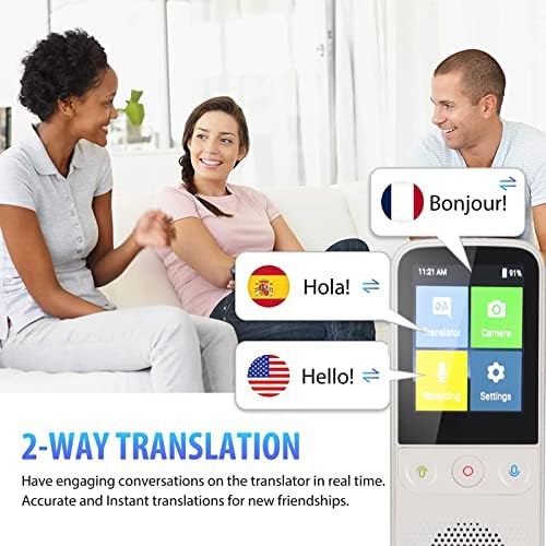 גווניק ט10 פרו מתרגם נייד, אינטרנט אלחוטי ותרגום לא מקוון 138 שפות, מתורגמן לשפה דו כיוונית מתרגם