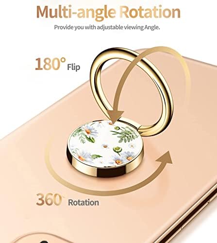 טלפון סלולרי טבעת סטנד אצבע מחזיק פרחים דפוס פסטר אחיזה רגלית 360 סיבוב סיבוב מתכת טבעת אחיזה