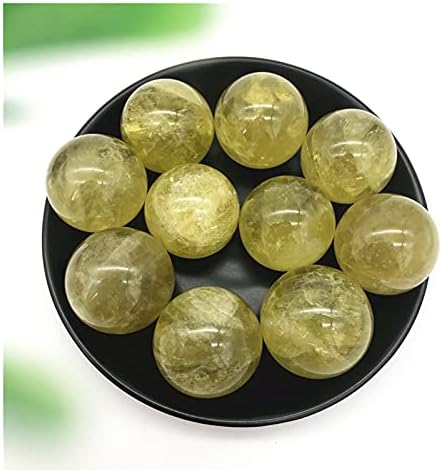 Seewoode AG216 1PC לימון טבעי לימון קוורץ כד כדורי קריסטל כדור מרפא ריפוי כדורי קריסטל סיטרין מעצבים