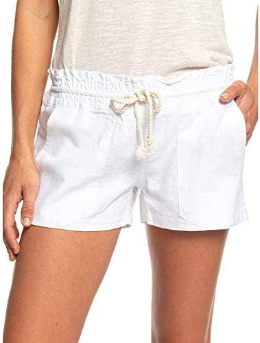 מכנסיים קצרים לנשים מזדמנים אלסטיים אלסטיים מכנסיים קצרים נוחים קיץ מכנסי מטען אמצע הגובה עם בכיסים