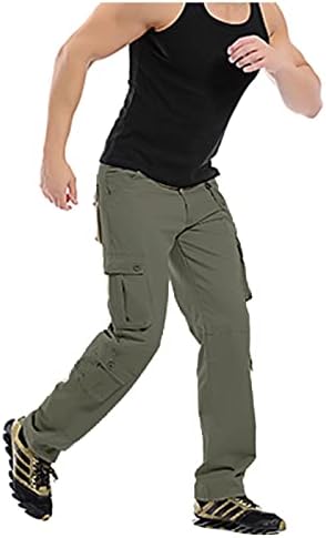 גברים מכנסי מכנסי מטען מכנסי רוכסן רב-כיסים מזדמנים הדפסת הסוואה מכנסיים חיצוניים מכנסיים חיצוניים