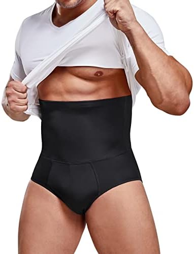 SOLCYSX גברים בקרת בטן מכנסיים קצרים במותניים תחתונים תחתונים גוף מעצבן גוף חלקים תקצירי בוקסר רצועת בטן חלקה