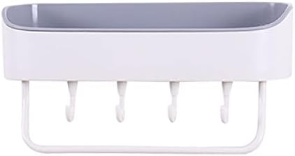 BATRC דו-צבעי עם ארבעה-ווים מדף קיר שירותים תלויים באמבטיה אחסון קיר לאחסון שטיפת יד כביסה בחינם