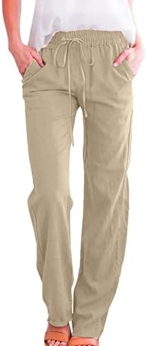 מכנסי רגל רחבים פלוס פלוס 2023 מכנסי פשתן לבנים אופנתיים מכנסיים אלסטיים מכנסיים מזדמנים מכנסיים מזדמנים