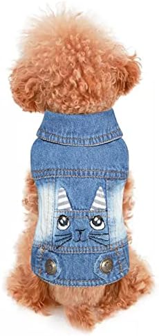 ז'קט כלבים של Ruio בגדי בגדים מגניב אביב לג'ין קטן ז'אן אופנה כלבים נושמים חולצה חתולים כלבים