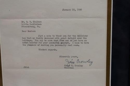 ג 'ים קראולי חתם על מכתב חתום ארבעה פרשים של נוטרדאם ג' יי. אס. איי. י. 96783-חתימות חתך במכללה