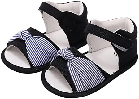 בנות תינוקות בנות פותחות בוהן פסים נעלי קשת קשת ראשונות נעלי נעלי קיץ פעוט סנדלים שטוחים