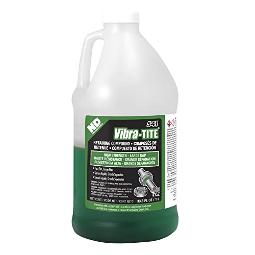 VIBRA -TITE - 54110 541 החלקה חוזק גבוה מתאים לתרכובת תמך אנאירובית, בקבוק 10 מל, ירוק