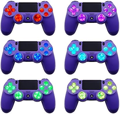 Dagijird 1 הגדר רב-צבעים רב-צבעים DPAD Thumbsticks כפתורי פנים ערכת LED אביזרים להחלפה לאביזרים