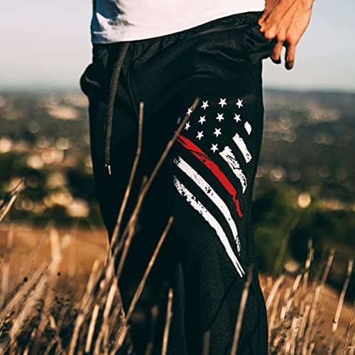 טקטי פרו אספקת מכנסי טרנינג דגל אמריקאי - ריצה לגברים אימון כושר נשים