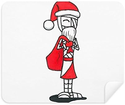 מאס סנטה קלאוס הורוס כובע תיק ניקוי בד מסך מנקה 2 יחידות זמש בד
