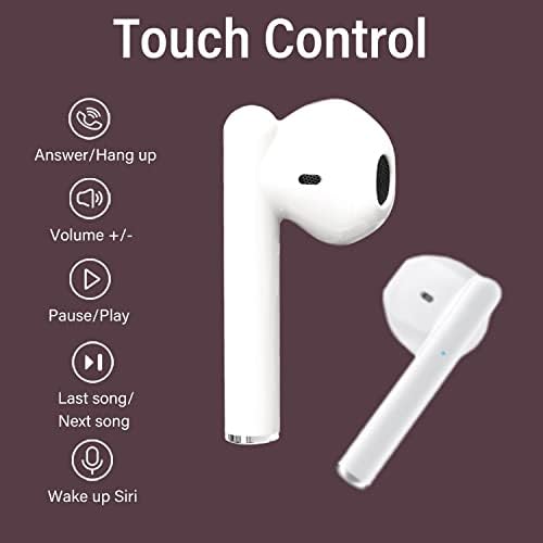 ZTOZ אוזניות אוזניות אלחוטיות Bluetooth 5.0 אוזניות עם צליל בס ענק, מארז טעינה מיני, אוזניות אטומות