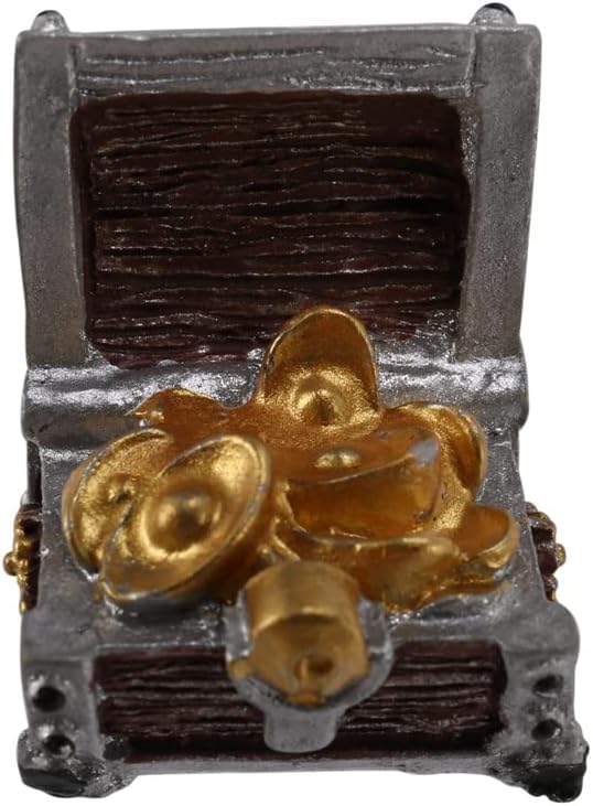קוניה 4 יחידות אוצר קופסת חזה קופסת דגים עתיקה מיכל אקווריום קישוט נוף פיראטים מטבעות זהב קישוטים