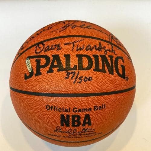 1976-77 Portland Trail Blazers NBA Champs Team חתום כדורסל UDA JSA COA - כדורסל חתימה