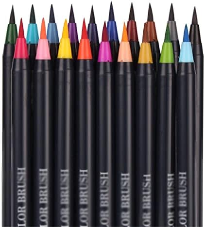 DLOETT 120 צבעים עטים בצבעי מים הגדרת קצה כפול מברשת עט עט לציור ציור ציוד אמנות קליגרפיה צביעה