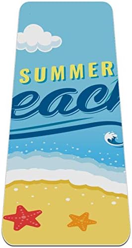 יוניסי קיץ חוף כחול ים עבה החלקה תרגיל וכושר 1/4 מזרן יוגה ליוגה פילאטיס & רצפה כושר תרגיל