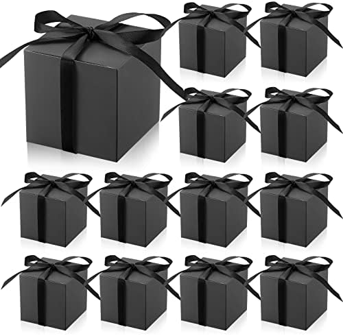 גלנמל 200 יחידות קופסאות מתנה קטנות 3 איקס 3 איקס 3 אינץ ' תיבות לטובת חתונה בתפזורת קופסאות ממתקים עם סרטים