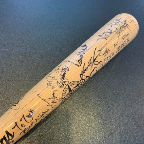 משחק רנדי ג'ונסון 1995 הוציא קבוצת עטלפי משחק כל הכוכבים החתמה על קן גריפי ג'וניור PSA - עטלפי MLB עם חתימה