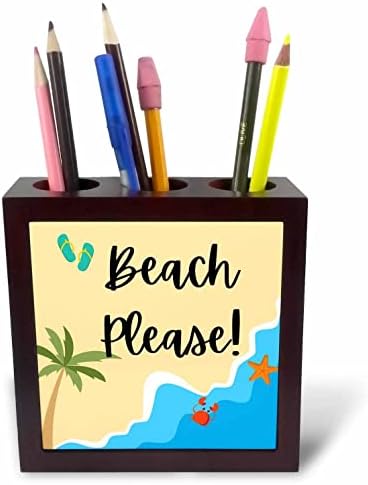 3תמונת רוז של חוף-חוף בבקשה-מחזיקי עט אריחים