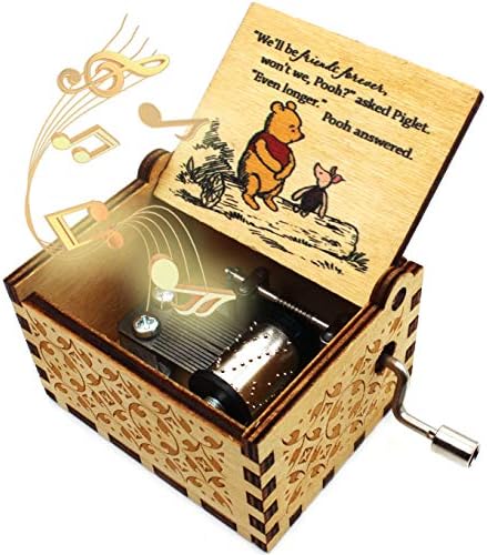 קופסת מוזיקת ​​עץ של Ukebobo - קופסת המוזיקה האמורה, מתנה לחבר, בני דודים, BFF, מתנות לשנה החדשה
