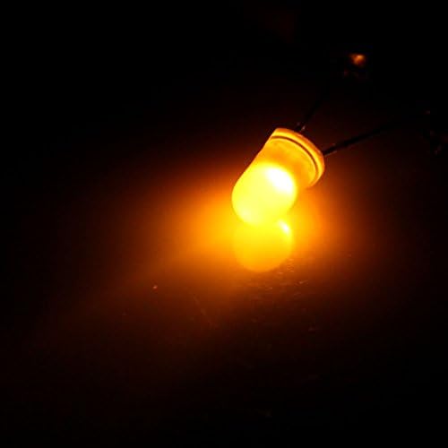 AEXIT 40 יחידות 5 ממ דיודות צבע צהוב LED אור פולטות חרוזי דיודה אורות שוטקי דיודות מנורה נורה