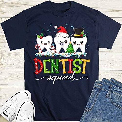 חולצת חג המולד של טיידי שיניים, חולצת סתיו של חולצת שיניים, חולצת רופא שיניים בסנטה, מתנה לרופא שיניים, חולצות