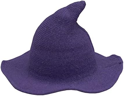אורפון ילד של צמר מכשפה כובע רחב ברים צריח סרוג כובע עבור ליל כל הקדושים המפלגה דקור