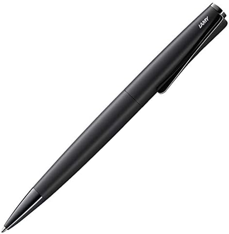 עט כדורי סטודיו לאמי 266 - כל עט נירוסטה שחור עם מנגנון טוויסט - מילוי קיבולת גדול - רוחב קו בינוני - חבילה