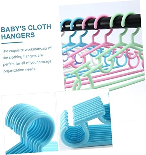 Hanabass 100 יחידות קולב תינוקות מכנסיים מתלה קולב בגדי תינוקות מתלה מתלה קולב פעוט קולבי בגדי פלסטיק קולב קולב