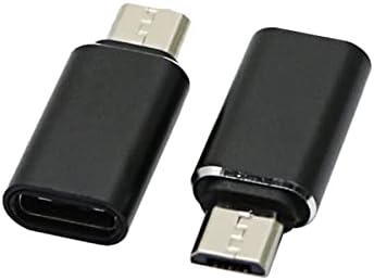 RGZHIHUIFZ USB-C TYPE-C נקבה למיקרו USB 2.0 5PIN מתאם נתונים זכר מתאם 90 מעלות שמאלה וימין סוג זוויתי, 3 חבילה