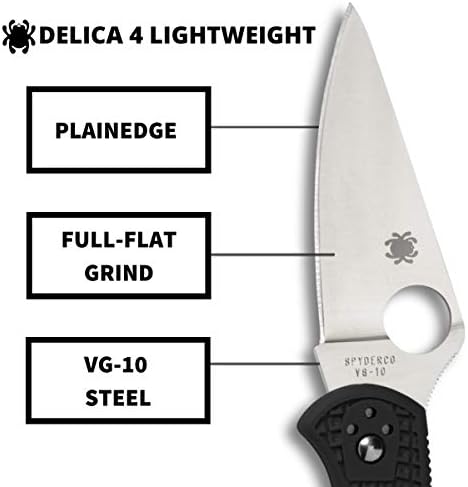 Spyderco Delica 4 סכין קיפול קיפול חתימה 7.15 אינץ