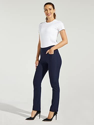 מכנסי גולף לנשים וויליט נמתחים משיכה מזדמנת על מכנסיים מהירים של מכנסי טיול יבש בקרת בטן