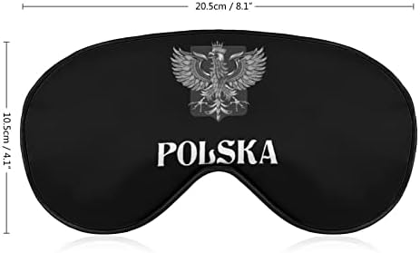 דגל פולין עם נשר פולני מסכת עיניים שינה עין חמודה מכסה עיניים מכסה צפיפות לנשים מתנות גברים