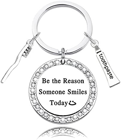 שיניים סיום מתנות רופא שיניים מתנה שיננית מתנה להיות הסיבה מישהו מחייך היום שיניים מחזיק מפתחות