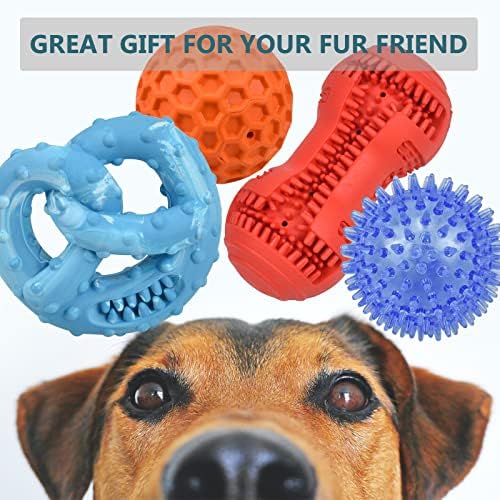 OUSIYA כלב לעיסה צעצועים אגרסיביים - גורים בקיעת שיניים צעצוע צעצועים כלבים עמידים במיוחד לגזעים