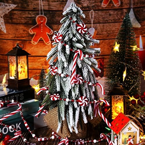 WHQXFDZ 9 מטרים חג המולד ממתקים קנדי ​​קני זר עץ חג המולד סוכריות קישוט פלסטיק עץ חג המולד גרלנד