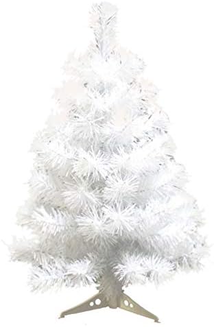 Pretyzoom 60 סמ עץ חג המולד מלאכותי עם עמדת פלסטיק בסיס עץ אורן חג המולד לירידות בית חג המולד לבן