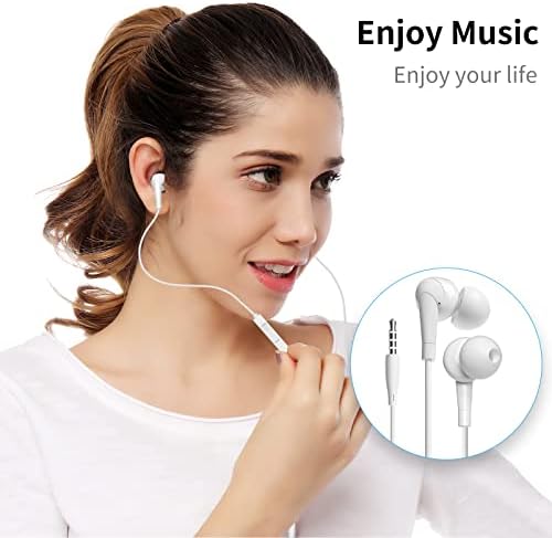אוזניות קוויות עם מיקרופון 4 חבילה, אוזניות קווית עם חסימת רעש סטריאו, אוזניות בתוך האוזן באיכות צליל גבוהה,