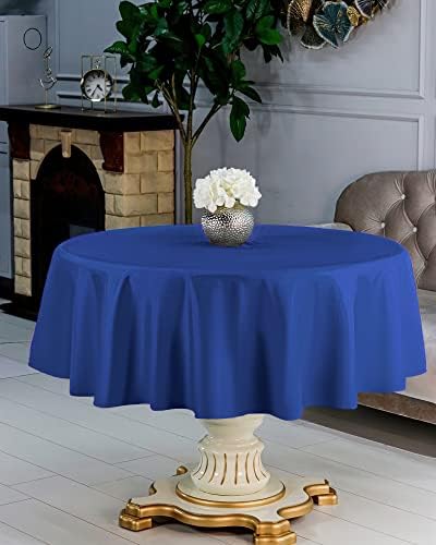 8 חבילה עגול מפת שולחן 60 אינץ רויאל כחול עגול מפת שולחן פוליאסטר עגול שולחן בד רחיץ עגול כיסוי