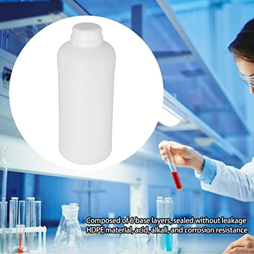 10 יחידות 1000 מל בקבוק מגיב כימי פלסטיק מעבה עגול HDPE דגימת פה רחבה איטום אחסון נוזלי לאישום מדגם מעבדה מיכל