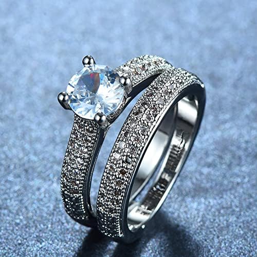 מויסניט טבעות לנשים זוג של טבעות עם יהלומים לנשים תכשיטים פופולרי אביזרי טבעות-02225