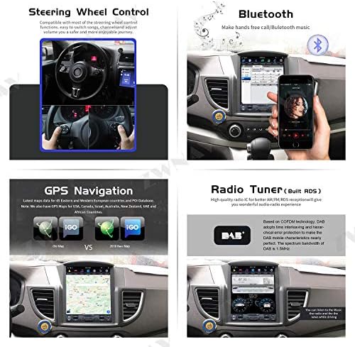 אנדרואיד 9.0 טסלה רכב סטריאו עבור הונדה, רכב ניווט ראש יחידה, קרפליי, רדיו, ב-דאש, תמיכה קרפליי,