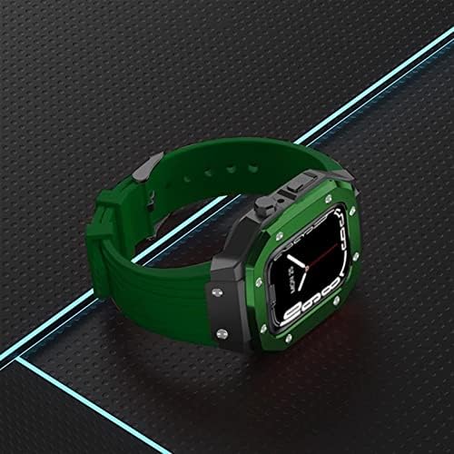 BDNJN סגסוגת שעון רצועת רצועת להקת Apple Watch Series 7 45 ממ שינוי ערכת ערכה רצועת שעון לגברים נשים