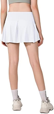 חצאית טניס של Husnainna לנשים נערות מיני חצאית גולף קפלים עם מותניים גבוהים עם ריצה אתלטית של מכנסיים