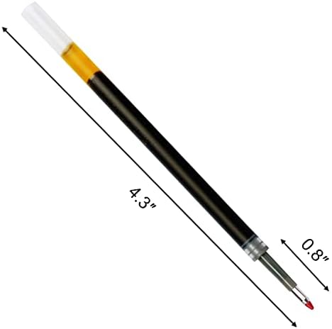 חבילה של 10 מילוי עט דיו ג'ל לריסוק מטרי פנטל אנרגל טייס G2 DR Grip Frixion Papermate Inkjoy 0.5 ממ, שחור