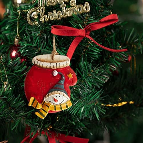 קישוטי חג המולד של גרלנד חיצוניים תליון שרף רטרו תליון זקן שלג איש חג המולד עץ חג המולד כפפות קטנות קסם