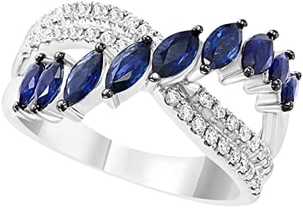 2023 טבעת אירוסין של האהבה החדשה יום נישואין כלה כחולה יום הולדת כהה אופנה טבעת מים נשי טיפת נשים קריסטל