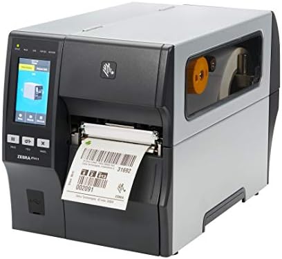 זברה זט411 העברה תרמית מדפסת תעשייתית 300 דפי הדפסה רוחב 4 אינץ 'כולל קישוריות טורית, יו אס בי, אתרנט