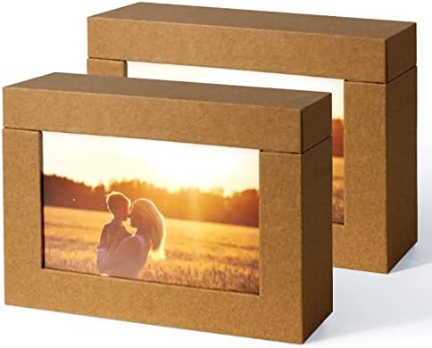 קופסאות צילום מקרטון איוונני 5 על 7 לתמונות, סט קופסאות אחסון לתמונות משפחתיות, תיבת אלבום תמונות
